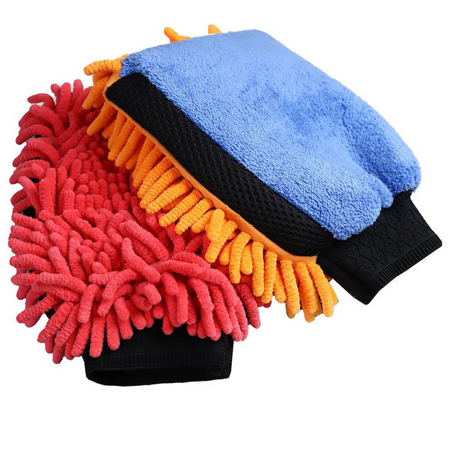 Wodoodporna rękawica do czyszczenia samochodu Chenille z mikrofibry 