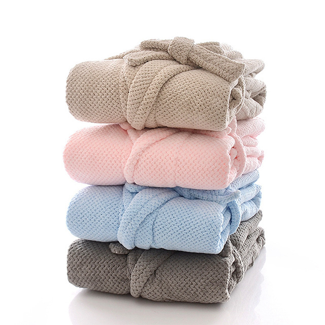 Coral fleece mikrovesel badjas vir vroue